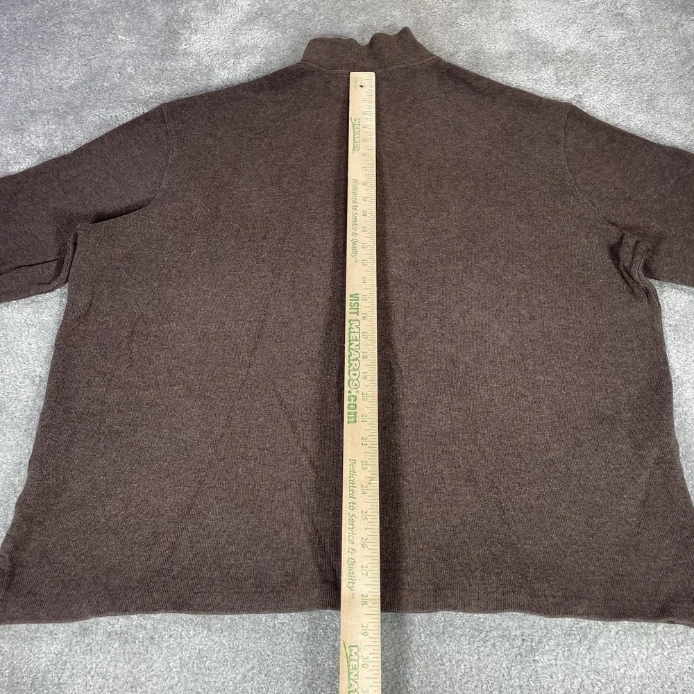 Polo Ralph Lauren 1/4 Zip Sweater Mens 2XL‎ Pullover Brown Knit Cotton Preppy
